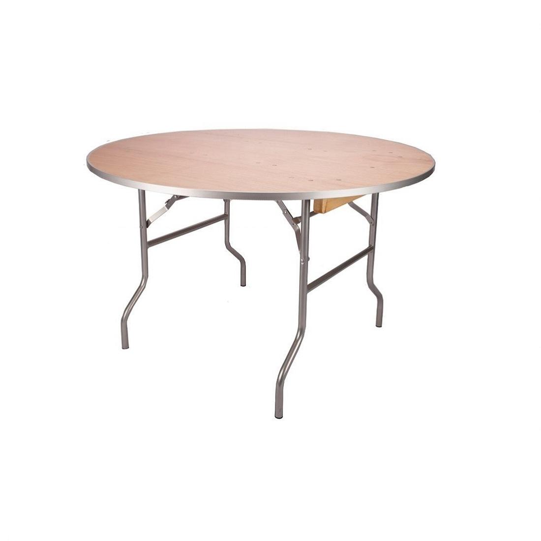 48" Round Wood Table, Table and Tent Rentals